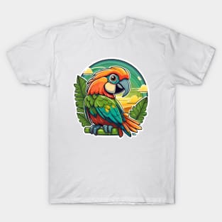 parrot perched on a branch T-Shirt